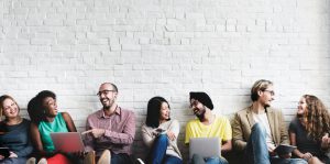 Digital Connection Technology Networking Team Concept